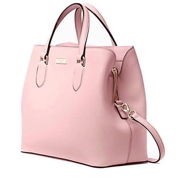 Like New Kate Spade Laurel Way Evangelie Rose Jade Saffiano leather satchel - Picture 3 of 14